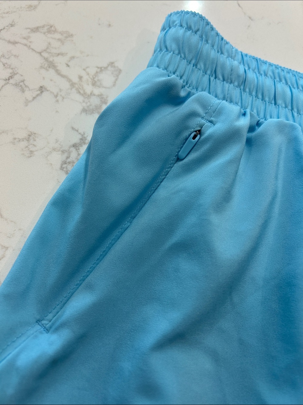 All in Motion Light Blue Running Shorts View 4